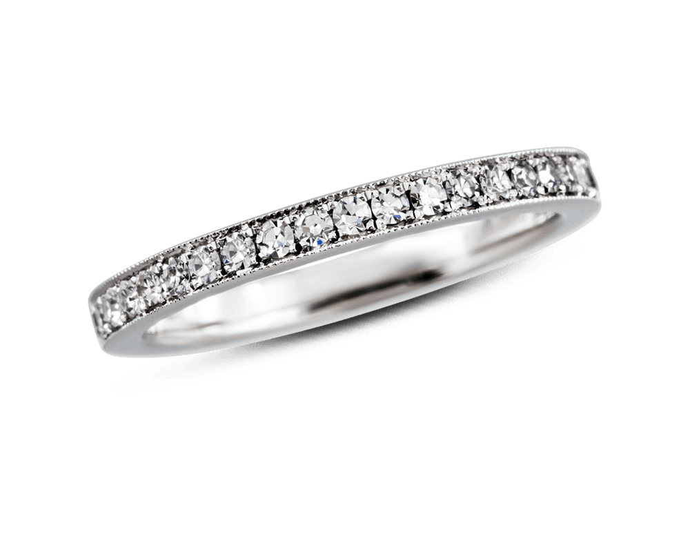 Bright Cut Pave Eternity Band