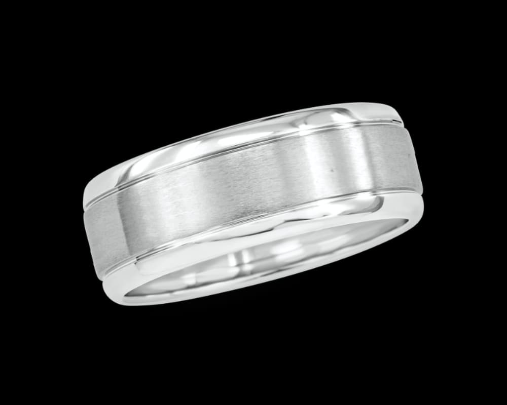 The Bryce 8mm Mens Band with Rounded Edges